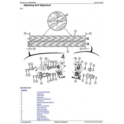 SERVICE REPAIR TECHNICAL MANUAL - JOHN DEERE 535 MOWER CONDITIONERS TM2324