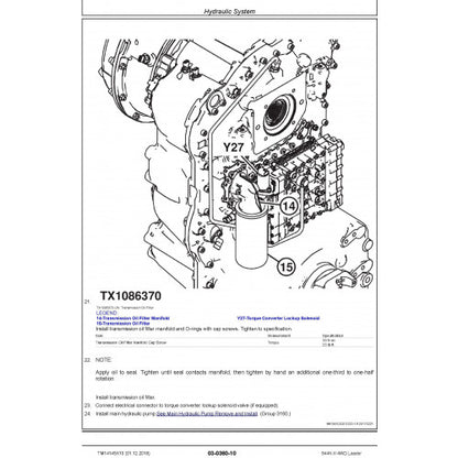 REPAIR TECHNICAL SERVICE MANUAL - JOHN DEERE 544K-II (SN. D677549-) 4WD LOADER (TM14145X19)