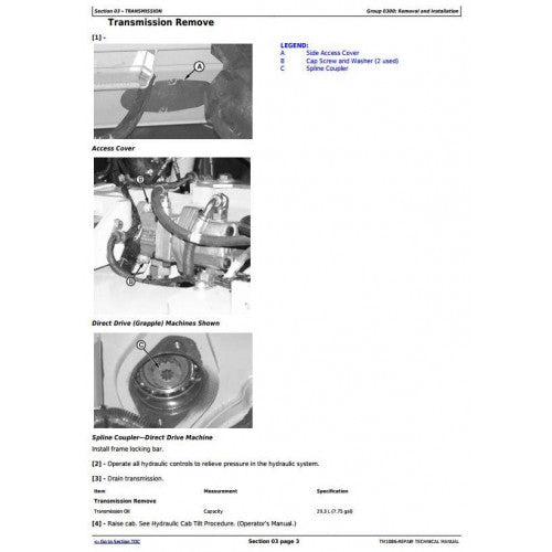 REPAIR TECHNICAL MANUAL - JOHN DEERE 460D (SN.604614-) SKIDDER TM1086