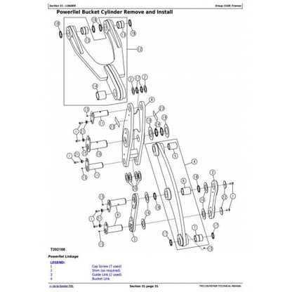 REPAIR MANUAL - JOHN DEERE  544J 4WD LOADER TM2136