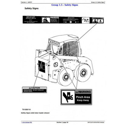 OPERATOR'S MANUAL - JOHN DEERE 313, 315 SKEED STEER LOADER, CT315 COMPACT TRACK LOADER OMT235575