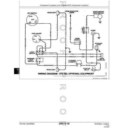 TECHNICAL MANUAL - JOHN DEERE 570 SKID STEER LOADER TYPE TM1359