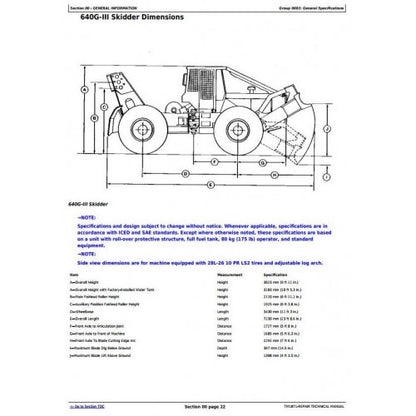 REPAIR MANUAL - JOHN DEERE 748G-III (SN.-586336) SKIDDER TM1871