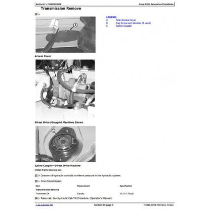 REPAIR TECHNICAL MANUAL - JOHN DEERE 640G-III, 648G-III; TIMBERJACK 460D, 460DG (SN.604614-) SKIDDER TM1086