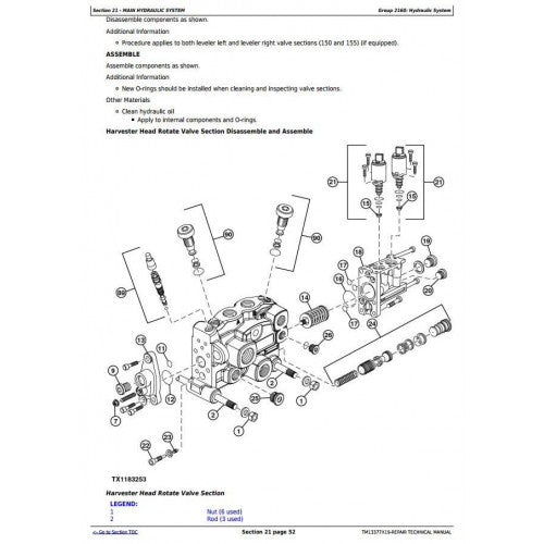 SERVICE REPAIR TECHNICAL MANUAL -  JOHN DEERE 903MH, 909MH TRACKED HARVESTER (SN. 271505-) TM13377X19