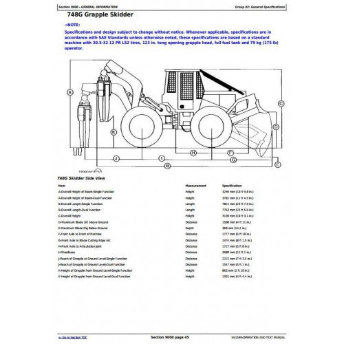 DIAGNOSTIC MANUAL - JOHN DEERE 748G  SKIDDERS (SN.-565684) SKIDDER TM1599