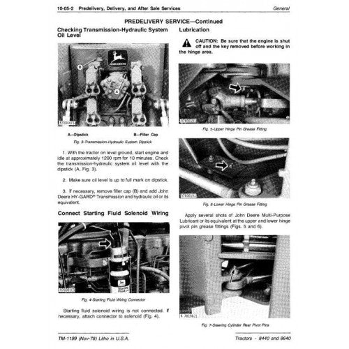 DIAGNOSTIC AND REPAIR TECHNICAL SERVICE MANUAL - JOHN DEERE 8460 4WD ARTICULATED TRACTORS TM1199