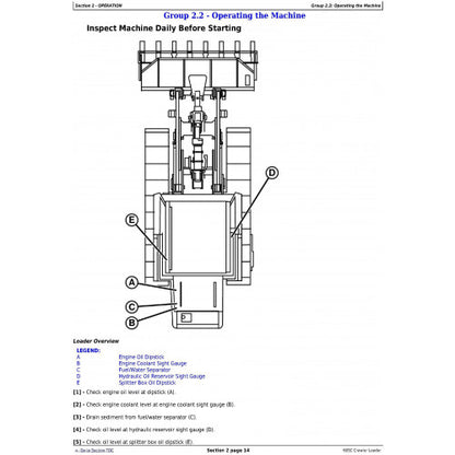 OPERATORS MANUAL -  JOHN DEERE 605C CRAWLER LOADER OMT217598