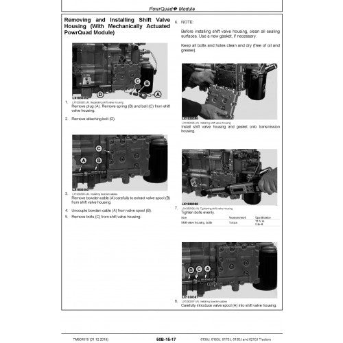 REPAIR TECHNICAL MANUAL - JOHN DEERE 6135J TRACTOR TM804919