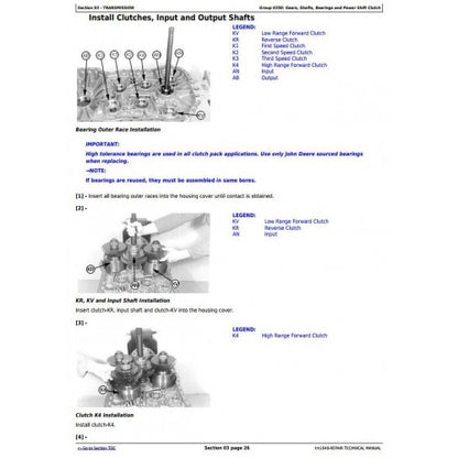 SERVICE REPAIR TECHNICAL MANUAL -  JOHN DEERE 624H 4WD LOADER AND TC62H TOOL CARRIER LOADER TM1640