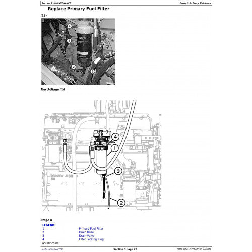 OPERATORS MANUAL - JOHN DEERE 624K 4WD LOADER W. ENGINES 6068HDW79 AND 6068HDW83 OMT231641