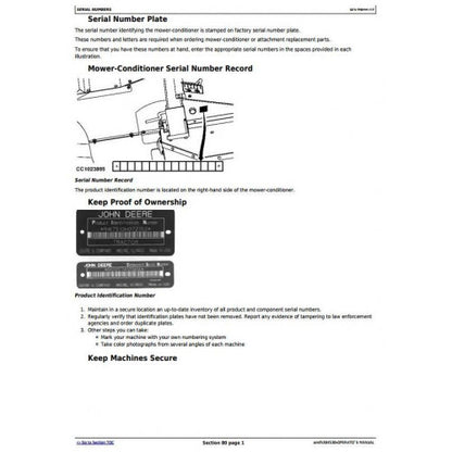 OPERATE AND MAINTENANCE MANUAL - JOHN DEERE 625, 630, 635 MOWER-CONDITIONERS (SN.-370000) OMFH304530