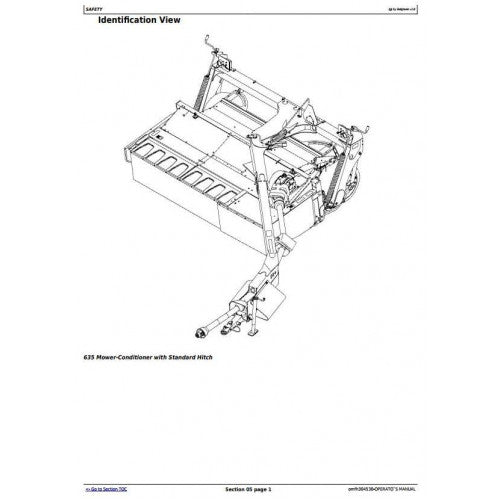 OPERATE AND MAINTENANCE MANUAL - JOHN DEERE 625, 630, 635 MOWER-CONDITIONERS (SN.-370000) OMFH304530