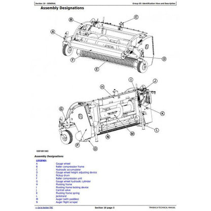 TECHNICAL MANUAL - JOHN DEERE 630C, 640C, 645C HAY AND FORAGE WINDROW PICKUPS ALL INCLUSIVE TM404619