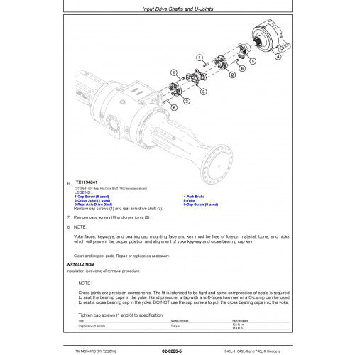 REPAIR TECHNICAL MANUAL - JOHN DEERE 640L-II, 648L-II AND 748L-II SKIDDERS TM14334X19