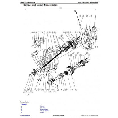 SEVICE REPAIR TECHNICAL MANUAL - JOHN DEERE 843J (SN.770001-) WHEELED FELLER BUNCHER TM2217