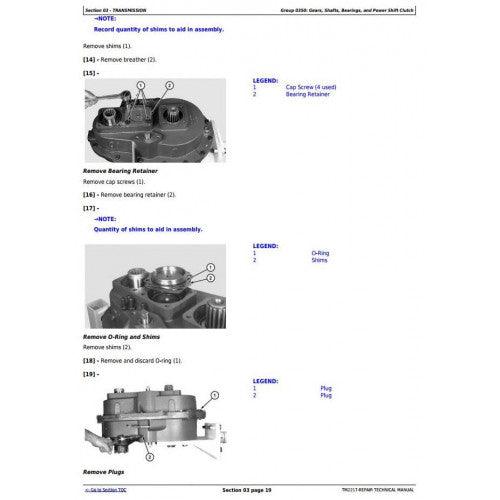 SEVICE REPAIR TECHNICAL MANUAL - JOHN DEERE 843J (SN.770001-) WHEELED FELLER BUNCHER TM2217