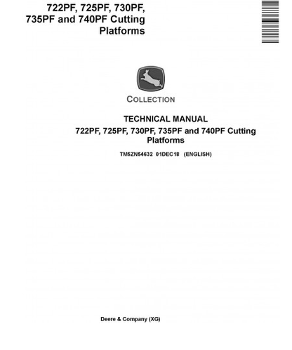 TECHNICAL MANUAL - JOHN DEERE 725PF, CUTTING PLATFORMS TM5ZN54632