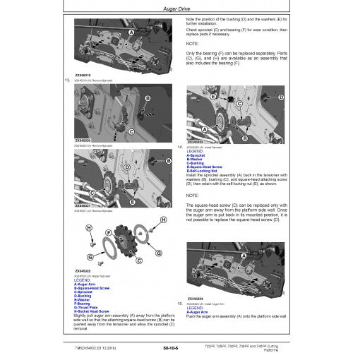 TECHNICAL MANUAL - JOHN DEERE 725PF, CUTTING PLATFORMS TM5ZN54632