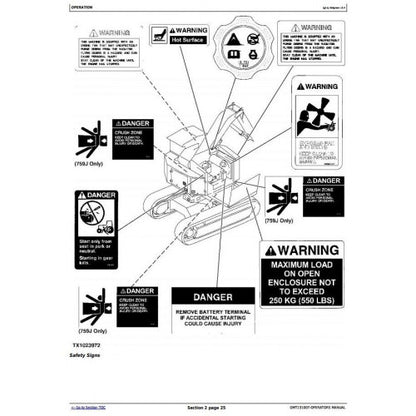 OPERATOR'S MANUAL - JOHN DEERE 753J AND 759J (SN. BEFORE C220452) TRACKED FELLER BUNCHER OMT231007