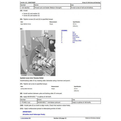 TECHNICAL SERVICE MANUAL - JOHN DEERE 830 FORAGE MOWER-CONDITIONER (EUROPE) ALL INCLUSIVE TM301319