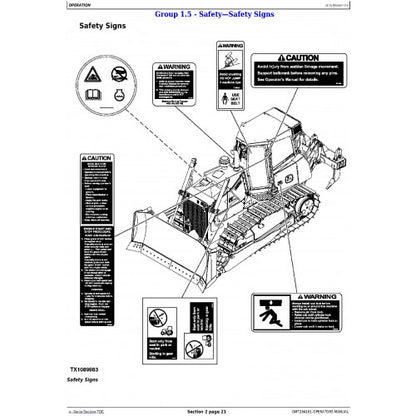 OPERATORS MANUAL - JOHN DEERE 850K CRAWLER DOZER (PIN: 1T0850KX_ _E178122-271265 )