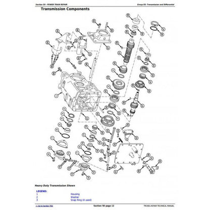 SERVICE REPAIR MANUAL -  JOHN DEERE 9550 COMBINES TM2001