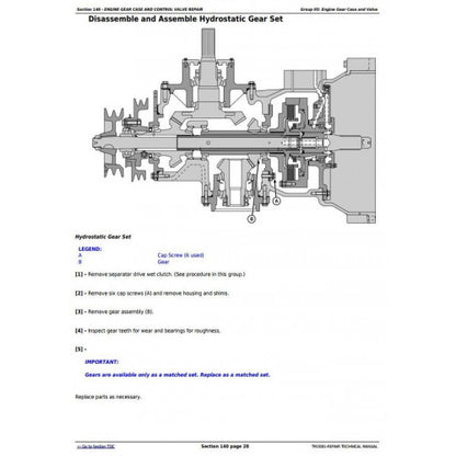 SERVICE REPAIR MANUAL -  JOHN DEERE 9550 COMBINES TM2001