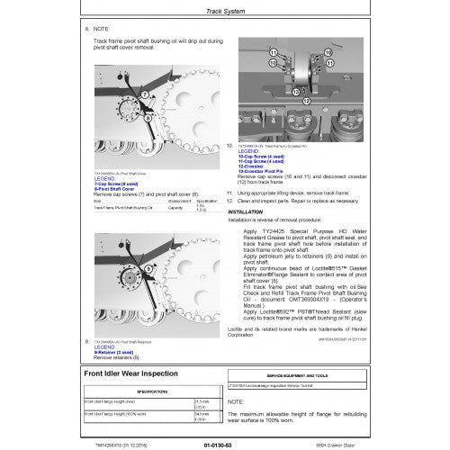 REPAIR TECHNICAL SERVICE MANUAL - JOHN DEERE 950K (SN. C310401-338999) CRAWLER DOZER  (TM14259X19)