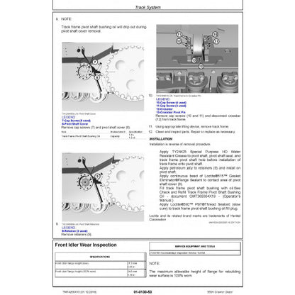 REPAIR TECHNICAL SERVICE MANUAL - JOHN DEERE 950K (SN. C310401-338999) CRAWLER DOZER  (TM14259X19)