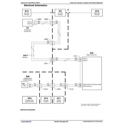 DIAGNOSTIC SERVICE MANUAL - JOHN DEERE, 9560 CWS & WTS COMBINES TM4698