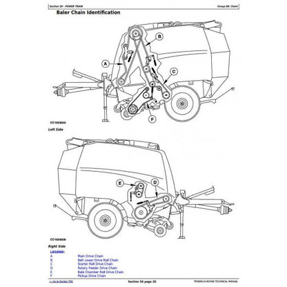 SERVICE REPAIR TECHNICAL MANUAL - JOHN DEERE 960 HAY AND FORAGE ROUND BALER TM300419