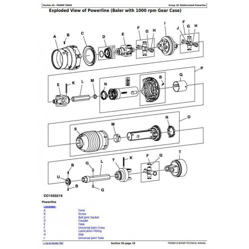 SERVICE REPAIR TECHNICAL MANUAL - JOHN DEERE 960 HAY AND FORAGE ROUND BALER TM300419