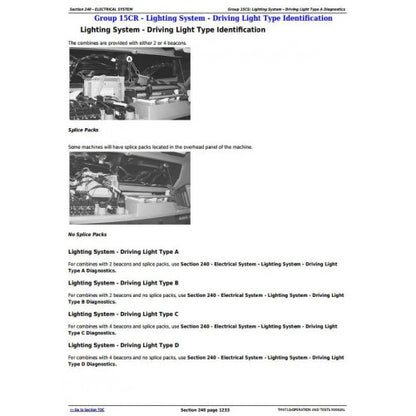 DIAGNOSIS AND TESTS SERVICE MANUAL -  JOHN DEERE 9780 CTS COMBINES (EUROPEAN VERSION) TM4713