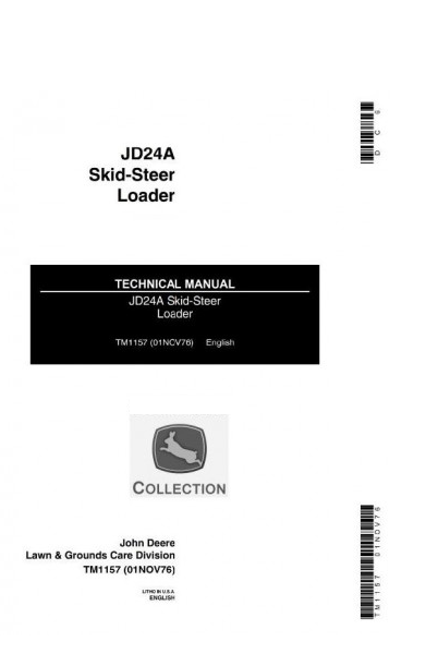 DIAGNOSTIC AND REPAIR TECHNICAL SERVICE MANUAL - JOHN DEERE JD24A SKID STEER LOADER TYPE TM1157