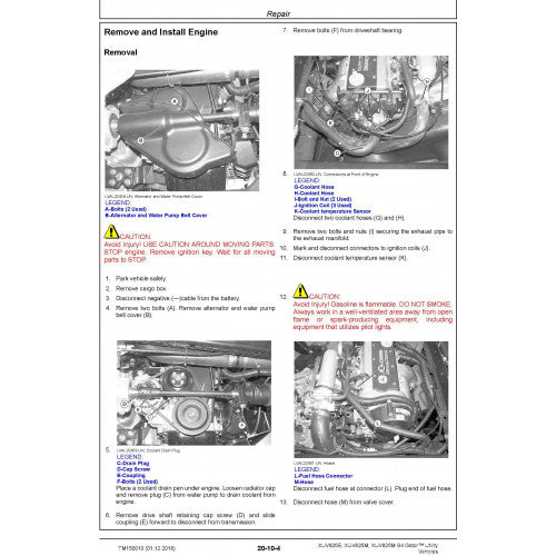 Technical Manual John Deere Xuv825m Gator Utility Vehicles Tm150019 The Manuals Group 1129