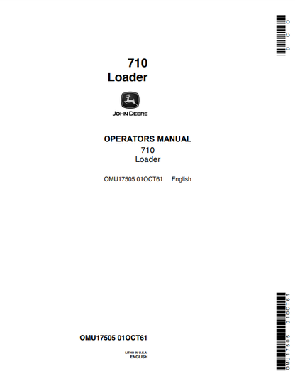 . Explore the John Deere 710 construction attachments operator manual. Find detailed instructions and tips to optimize your machinery's efficiency and safety.
