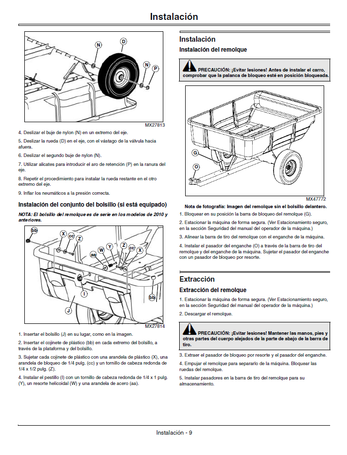 John Deere 7P Utility Cart Operator's Manual OMM162147