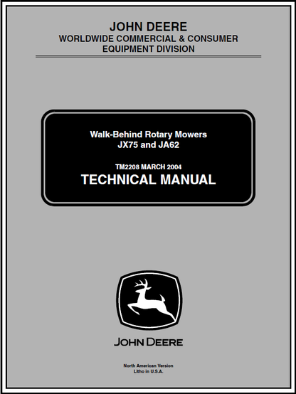 John Deere JX75, JX62 Technical Manual TM2208 