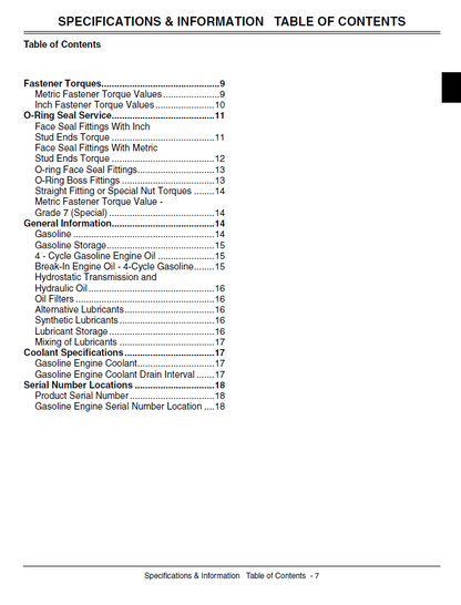 John Deere LX280, LX280AWS, LX289 Tractor Technical Manual TM2046