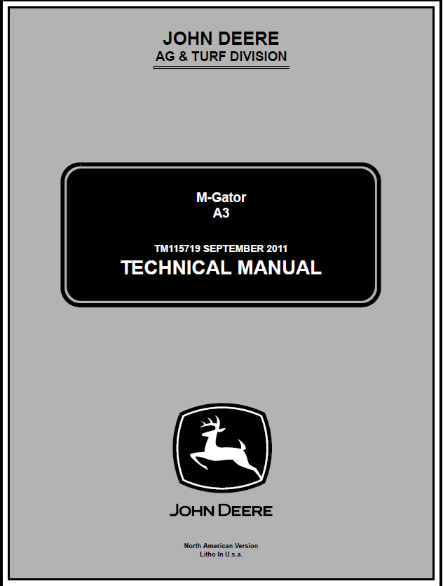 John Deere M-Gator A3 Manual TM115719