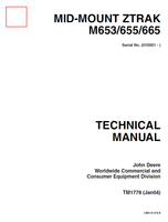 John Deere M653, M655, M665 Mid Mount Z-Trak Manual TM1778