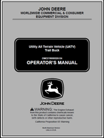 John Deere Trail Buck Utility All Terrain Vehicle Manual OMC219000326 
