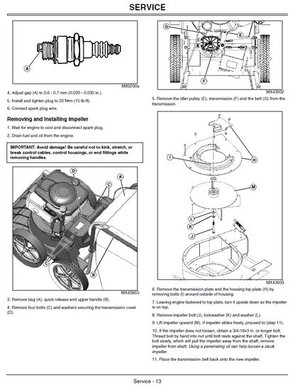 John Deere V627SP Walk-Behind Vacuum Operator’s Manual