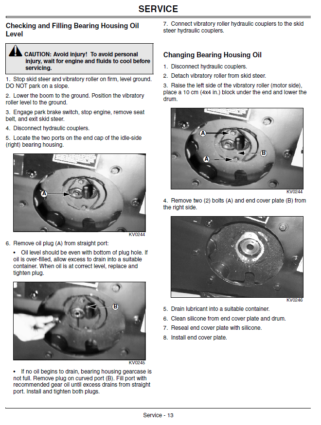 John Deere VR66, VR73, VR84 Vibratory Operator's Manual OMKV16797