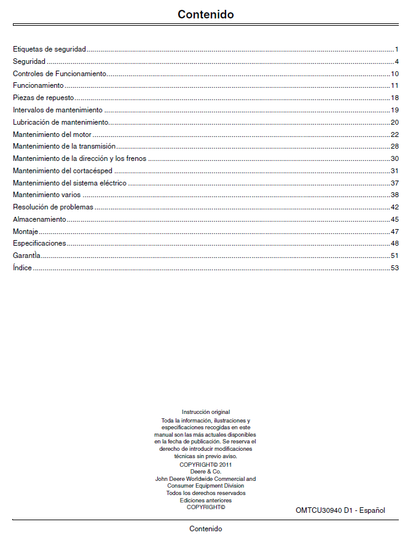 John Deere WG32A, WG36A, WG48A Operator’s Manual OMTCU30940