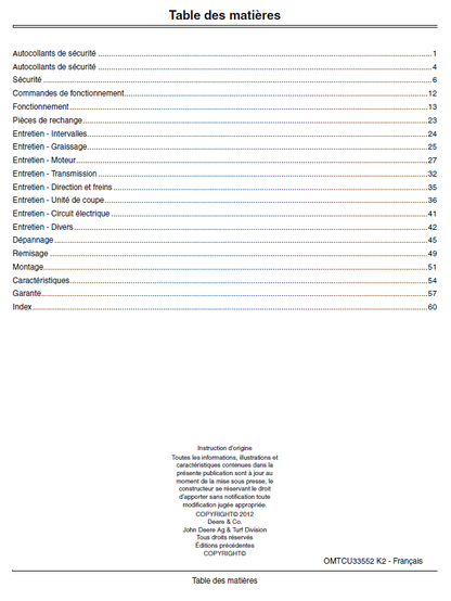 John Deere WG32A, WG36A, WG48A Operator’s Manual OMTCU33552