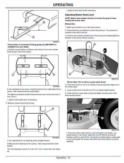 John Deere X125, X145, X165 Garden Tractor Operator’s Manual OMGX24638 