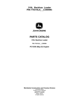 PC15359 - John Deere 310L Backhoe Loader Parts Catalogue Manual (PIN: 1T0310LX_ _C390996-)