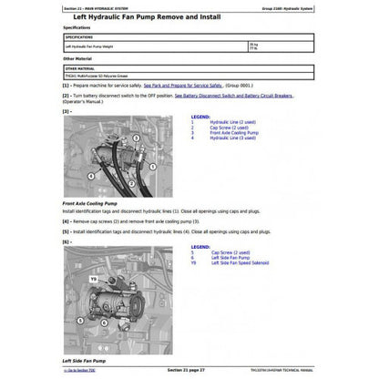 SERVICE REPAIR MANUAL - JOHN DEERE 370E ARTICULATED DUMP TRUCK (SN.F668588-) TM13379X19